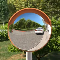 Dopravní zrcadlo konvexní venkovní oranžové Ø30 cm Polykarbonát
