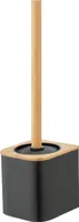 WENKO Turbo-Loc® WC-Garnitur Bambusa in Schwarz 10,5 x 36.5 x 11,5 cm