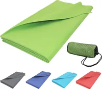 Sporthandtuch Mikrofaser, 90x180 cm, apfelgrün, mit praktischer Transporttasche