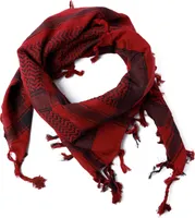 Palästinensertuch Shemagh Kufiya in Bordeaux Rot Schwarz