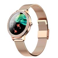 Damen Smart Watch Fitness-Tracker mit Herzfrequenz-/Schlafmonitor, HD-Vollfarbbildschirm für Frauen Golden