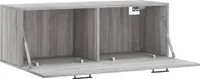 vidaXL Nástenná skriňa Grey Sonoma 100x36,5x35 cm odvodený výrobok z dreva