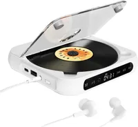 Tragbarer CD-Player mit Bluetooth 5.3,CD-Musik,CD-Player mit externem Verstärker (bluetooth, Staubschutz,Kopfhörerbuchse für Geschenk,Zuhause