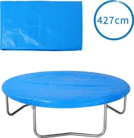 MONZANA® Plachta na trampolínu Ø 427 cm modrá odolná proti roztrhnutiu Plachta na trampolínu odolná proti UV žiareniu Plachta na trampolínu Ochranná plachta proti dažďu