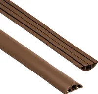 QUEST Káblové lišty z PVC - 200 cm, polkruhové, hnedé, 40mm