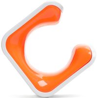 Clug MTB Fahrradclip Für die Wand - Weiß/Orange