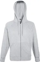 Fruit of the Loom 62-144-0 | Lightweight Hooded Herren Sweat Jacket mit Kaputze - Farbe: Heather Grey - Größe: S