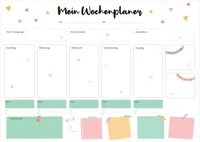 Friendly Fox Schreibtischunterlage Papier, DIN A3 Notizblock, 25 Blatt Bürounterlage Wochenplaner Schreibtisch, Dreiecke