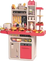 Spielküche Kinderküche mit Küchenzubehör, Licht, Spray, Wassereffekten Chef Dinner Play Besteck Set Spielzeug Rosa