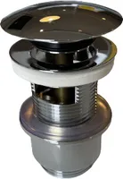 Schaftventil Klicker mit Überlauf und großem Stopfen, Ø 65 mm x 1 1/4" x 60 mm by sanvo