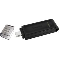 Kingston Technology DataTraveler 70, 64 GB, USB Typ-C, 3.2 Gen 1 (3.1 Gen 1), Kabel, 7 g, Schwarz