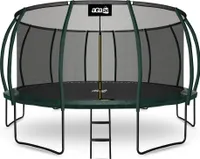 Aga SPORT EXCLUSIVE Trampolin, Kindertrampolin, Gartentrampolin mit Sicherheitsnetz 500 cm Dunkelgrün + Sicherheitsnetz + Leiter