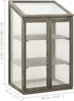 vidaXL Gewächshaus 60x45x100 cm Tannenholz