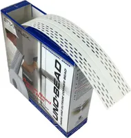 Strait-Flex Kantenprofil UNO-BEAD 222, flex. Winkel Weiß 1 Rolle á 30,5m  hoher Kantenschutz, für Innen-& Außenkanten im Trockenbau, einfache Montage