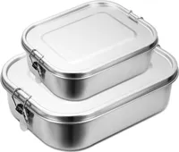 Jayseuw 1200+1400ml Brotdose Edelstahl ohne Plastik BPA frei brotdose edelstahl Lunchbox