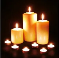 LED Leinwandbild "9er Kerzen"