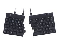 R-Go Split Break Ergonomische Tastatur - QWERTZ (DE) - schwarz - kabelgebunden - Mini - Kabelgebunden - USB - QWERTZ - Schwarz