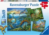 3 x 49 Teile Ravensburger Kinder Puzzle Faszination Dinosaurier 09317