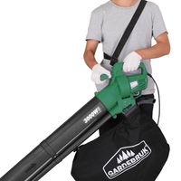 Gardebruk Elektro Laubsauger 3in1 3000W Schultergurt und Rollen Fangsack 45L Laubbläser Gartensauger Gartenbläser