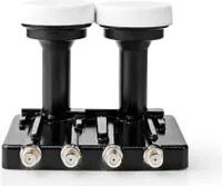 LNB | Quad Monoblock 4,3° | Pripojenie výstupu: 4x F-Connector | Rozsah šumového čísla: 0,85 dB | Konverzný zisk: 52 - 67 dB | Biela farba | Vhodné pre Astra1+ / Astra3