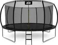 Aga SPORT EXCLUSIVE Trampolin, Kindertrampolin, Gartentrampolin mit Sicherheitsnetz 430 cm Schwarz + Schutznetz + Leiter