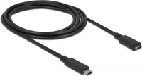 DELOCK Verlängerungskab. USB/C St > Bu SuperSpeed 2.0m schwa
