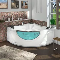 Whirlpool Vollausstattung Pool Badewanne Eckwanne Wanne W25 150x150cm passive Schlauch-Reinigung