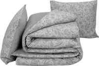 bettbezug Lea140 x 220 cm Baumwolle grau
