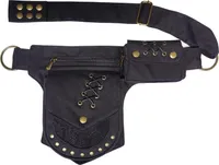 Larswon Renaissance Tasche Beintasche fš¹r Frauen Renaissance Gš¹rtel Festival Tasche Hš¹fttaschen fš¹r Frauen Oberschenkeltasche, Schwarz, Medium