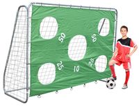 Bandito Blackline Fußballtor mit Torwand für Kinder u Erwachsene 220x170x80 cm 