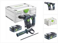 Festool BHC 18 Basic-4,0 Akumulatorowa wiertarko-wkrętarka udarowa 18 V 25 Nm 1,8 J SDS Plus ( 577057 ) Bezszczotkowa + 1x akumulator 4,0 Ah + Systainer - bez ładowarki