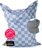 LUMALAND Sitzsack In-& Outdoor Karo 380l grau/blau