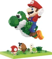 Micro Bausteine ​​Für Kinder Erwachsene, Mehrstil Super Mario Dinosauriermodell, Mini-DIY-Gebäude Pädagogisches Spielzeug Spaß Nano-Ziegelstein, Dinosaur