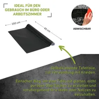 Tafelfolie schwarz - 45x150cm