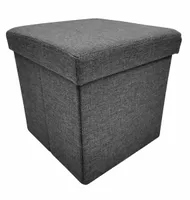 Sedací puf s úložným priestorom, čalúnená stolička 30 x 30 cm, čalúnený sedací puf