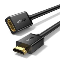 Ugreen 1m Kabel HDMI Verlängerungskabel (weiblich) - HDMI (männlich) 19 Pin 1.4v 4K 60Hz 30AWG schwarz