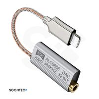 Externe Soundkarte SOONTEC mit Realtek ALC5686 Lightning zu 3,5mm DAC Headset Verstärker 16-32Ω 125dB PCM 32b/384kHz Digital Decoder AUX Audio- Adapter für Apple und andere Lightning Geräte