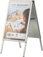 magnetoplan Plakatständer SP A2 silber/silber eloxiert