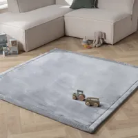 Spielmatte Baby Quadratisch - Jip Grau - 200x200cm - Klassik - Kinderzimmer, Babyzimmer -  Little Olly