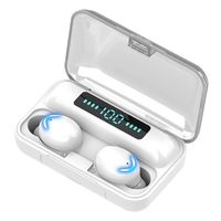 Bluetooth 5.0 Wireless Stereo TWS-Headsets Touch Kopfhörer In-Ear Headset Kopfhörer + 3500mah Ladebox+4x Ohrkappe,Weiß,Für Huawei Xiaomi Iphone Samsung-Handy