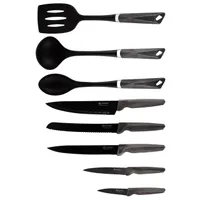 Edenberg Messer- und Utensilien-Set, 9-teilig, Schwarz – EB-7811