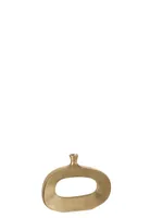 J-Line Vase Oval Aluminium Gold Small