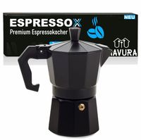 ESPRESSOX kávovar na espresso kávovar na moka kávovar na espresso čierny