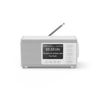 Hama DR1000DE Digitalradio FM DAB DAB+ Alarm Extragroßes 4 Zoll Display Weiß