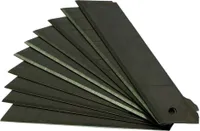 Abbrechklingen 18 x 0,5 mm, Kohlenstoffstahl schwarz / 10-er Box