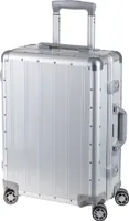 Jüscha Reisetrolley aus Aluminium silber matt arretierbares