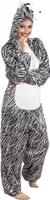 B88052-180 Damen Herren Zebra Overall-Kostüm bis max.180 cm Körpergröße