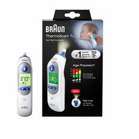 BRAUN ThermoScan 7+ IRT6525 Ohrthermometer mit "AGE Precision" System, mit Beleuchtung
