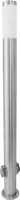 Grafner® Edelstahl Wegleuchte mit 2 Außensteckdosen Gartenlampe 110 cm