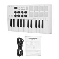 MIDI-Steuerungs-Keyboard, 25 anschlagdynamische Tasten, RGB-beleuchtete Pads, wie abgebildet